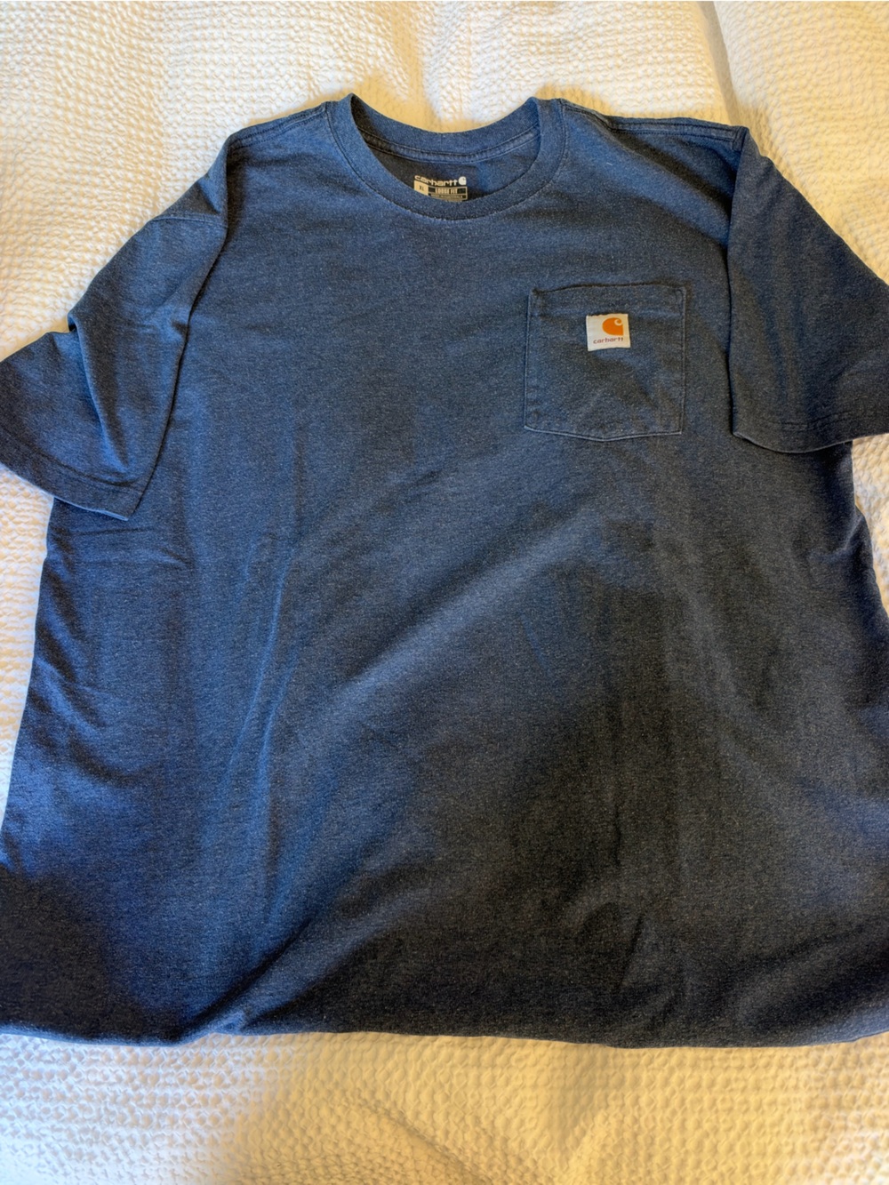 Carhartt Men's Navy Blue Crewneck Pocket Tee
